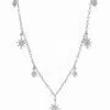 Graziela White Starburst Adjustable Necklace In Metallic