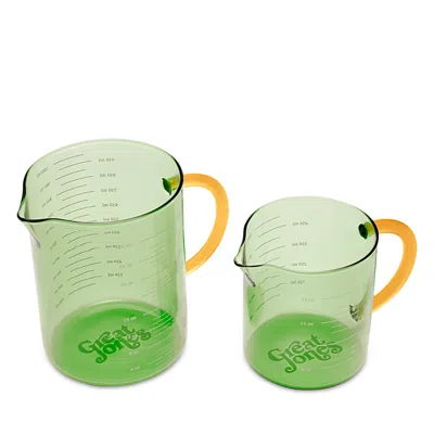Great Jones Beyond Measure 2 Piece Measuring Cup Set In Green