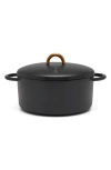 Great Jones The Dutchess 6.75-quart Enamel Cast Iron Dutch Oven With Lid In Pepper