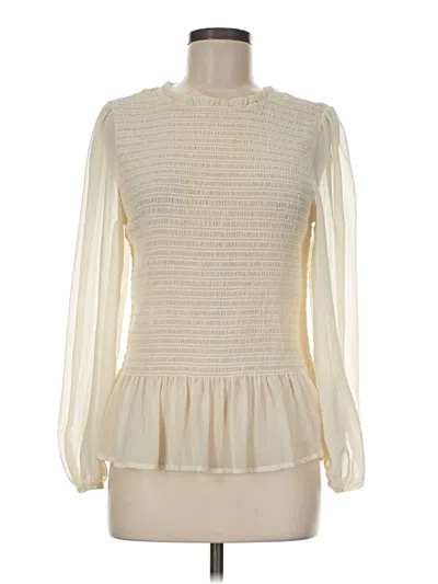 Pre-owned Great Jones Long Sleeve Blouse In Ivory