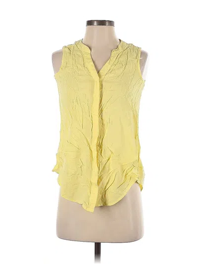 Pre-owned Great Northwest Indigo Sleeveless Blouse In Yellow