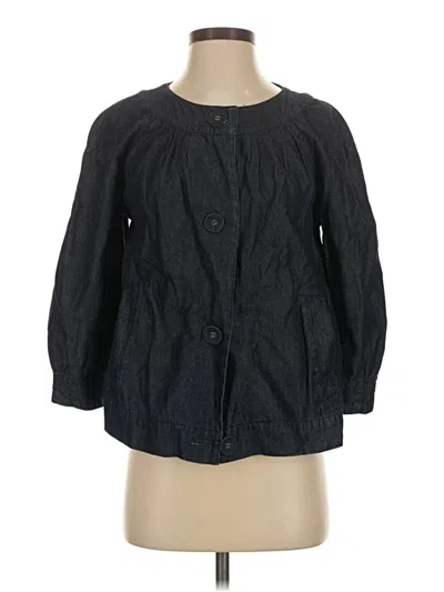 Pre-owned Great Plains 3/4 Sleeve Button Down Shirt In Black