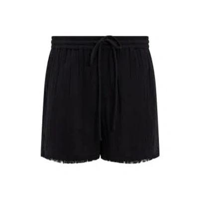 Great Plains Fray Edge Detail Shorts-black-j9waa