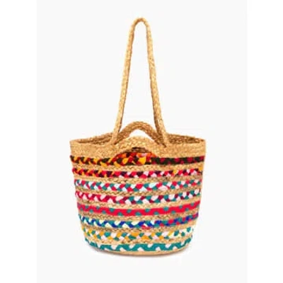 Great Plains Small Woven Bag Multicoloured In Red