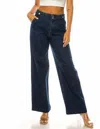 Great Smoky Wide Leg Jeans In Dark Denim In Blue