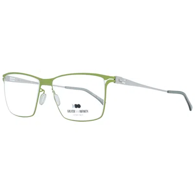 Greater Than Infinity Men' Spectacle Frame  Gt005 56v05n Gbby2 In Green