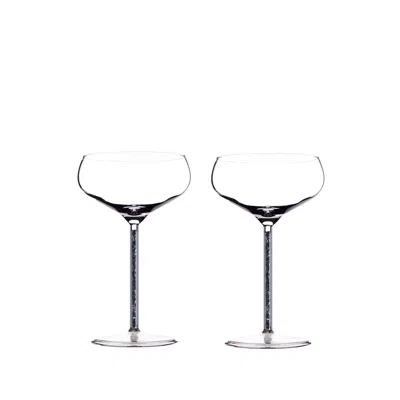 Greatfool Black Champagne/cocktail Coupe - Alabaster - Two Piece