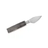 Greatfool Black Tourmaline Hard Cheese Knife - Silver In Multi