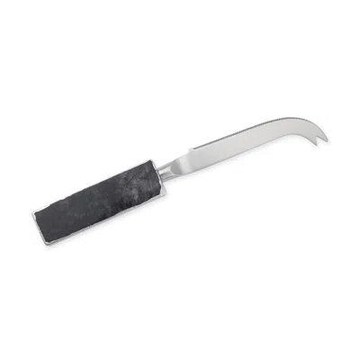 Greatfool Black Tourmaline Soft Cheese Knife - Silver In Gray