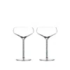 Greatfool Champagne/cocktail Coupe - Green Aventurine - Two Piece In Transparent