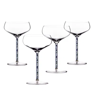 Greatfool Champagne/cocktail Coupe - Prism  - Four Piece In Transparent