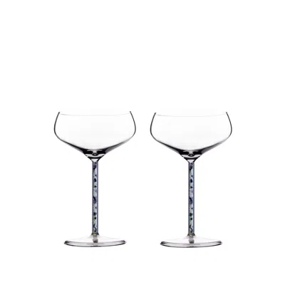 Greatfool Champagne/cocktail Coupe - Prism - Two Piece In Transparent