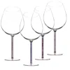 Greatfool Crystal-stemmed Wine Goblet - Galaxy - Four Piece In Transparent