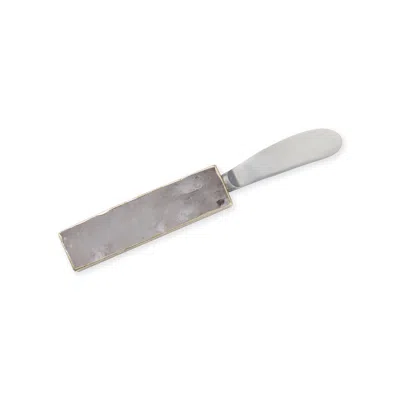 Greatfool Gold Clear Quartz Spread Knife In Gray