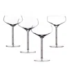 Greatfool Pink Champagne/cocktail Coupe - Rose Quartz - Four Piece In Transparent