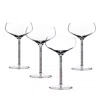 Greatfool Red Champagne/cocktail Coupe - Strawberry Quartz - Four Piece In Transparent