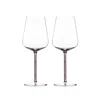 Greatfool Red Strawberry Quartz Crystal-stemmed Wine Glasses - Two Piece In Transparent