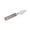 Greatfool Rose Quartz Hard Cheese Knife - Silver In Silver