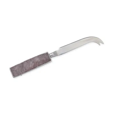 Greatfool Silver Strawberry Quartz Soft Cheese Knife In Gray