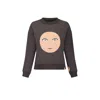 Greatfool Women's Black  Face Sweater In Black