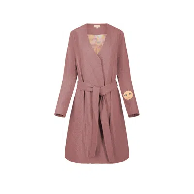Greatfool Women's Red 24/7 Quilted Trench - Blood Rose