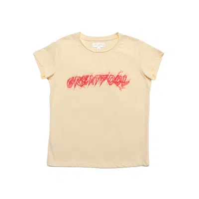 Greatfool Women's Red / Yellow The Static Tee - Acid Butter & Cherry New In Pink