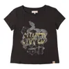 Greatfool Women's Snake Metal Tee - Heritage Black In Black