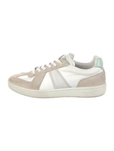 Pre-owned Greats Leather Colorblock Pattern Sneakers In White