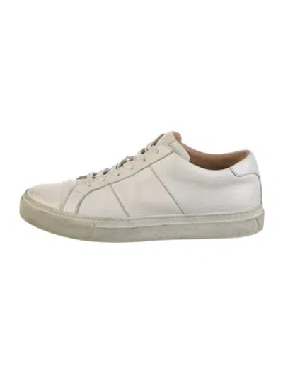 Pre-owned Greats Leather Sneakers In White