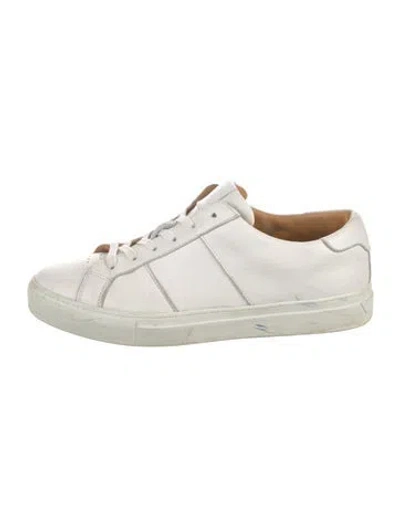 Pre-owned Greats Leather Sneakers In White