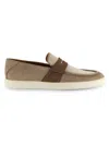 Greats Men's Paros Mixed-media Loafers In Neutral