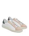 Greats Men's Reign Lace Up Sneakers In Blanco/green