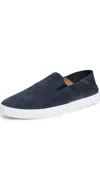 Greats Reign Suede Slip Ons Navy In Blue