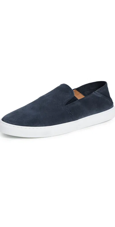 GREATS REIGN SUEDE SLIP ONS NAVY