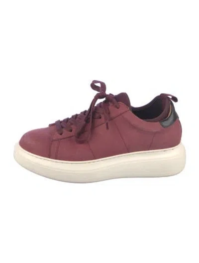 Pre-owned Greats Suede Sneakers In Burgundy