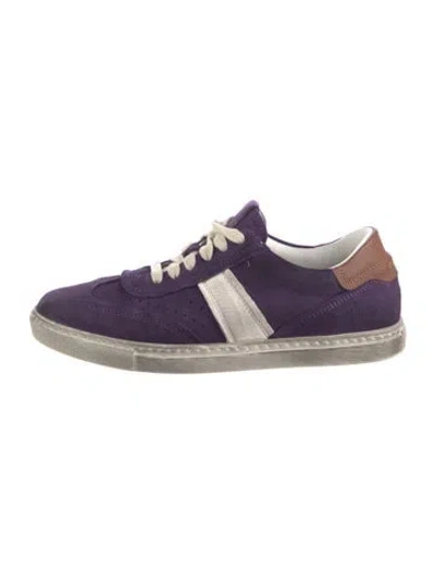 Pre-owned Greats Suede Sneakers In Purple