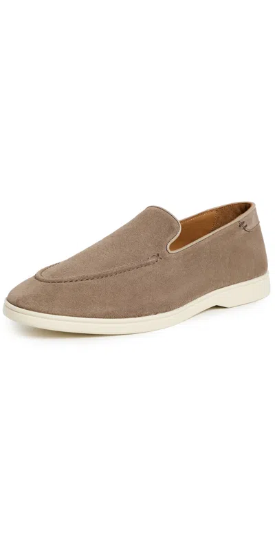 Greats Veneto Loafers Taupe In Animal Print