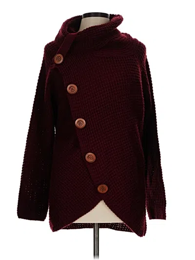 Pre-owned Grecerelle Cardigan Sweater In Burgundy