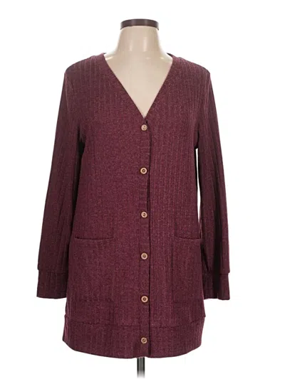 Pre-owned Grecerelle Cardigan Sweater In Burgundy