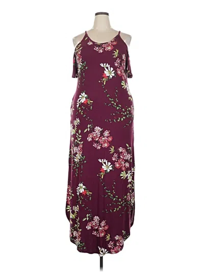 Pre-owned Grecerelle Casual Dress In Burgundy