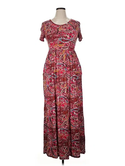 Pre-owned Grecerelle Casual Dress In Burgundy