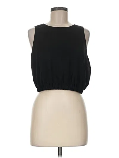 Pre-owned Grecerelle Sleeveless Top Black Boatneck Tops