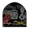 Greedy Unit All Over Print Beanie Black Hat