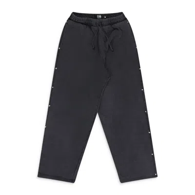Greedy Unit Black Screw Sweatpants In Gray