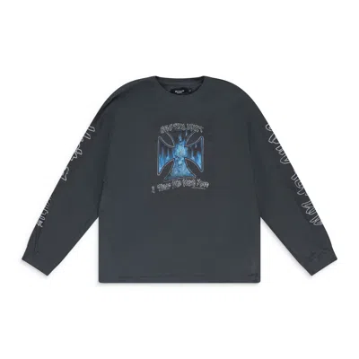 Greedy Unit Grey Chopper Long Sleeve In Gray