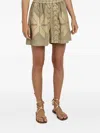Greek Archaic Kori Aeolis Elasticated Shorts In Green