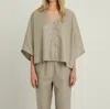 Greek Archaic Kori Crosby Shirt In Beige In Green