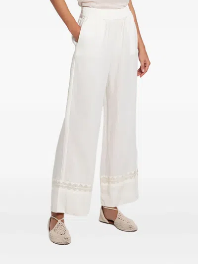 Greek Archaic Kori Embroidered Trousers In White