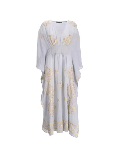 Greek Archaic Kori Lefkada Kaftan In Multi
