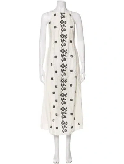 Pre-owned Greek Archaic Kori Linen Long Dress W/ Tags In Neutral